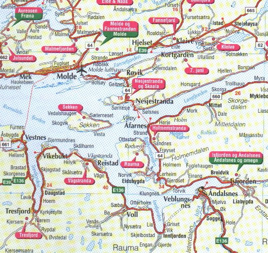 Klikk p kartet for  se zoome inn bilde av Tresfjord